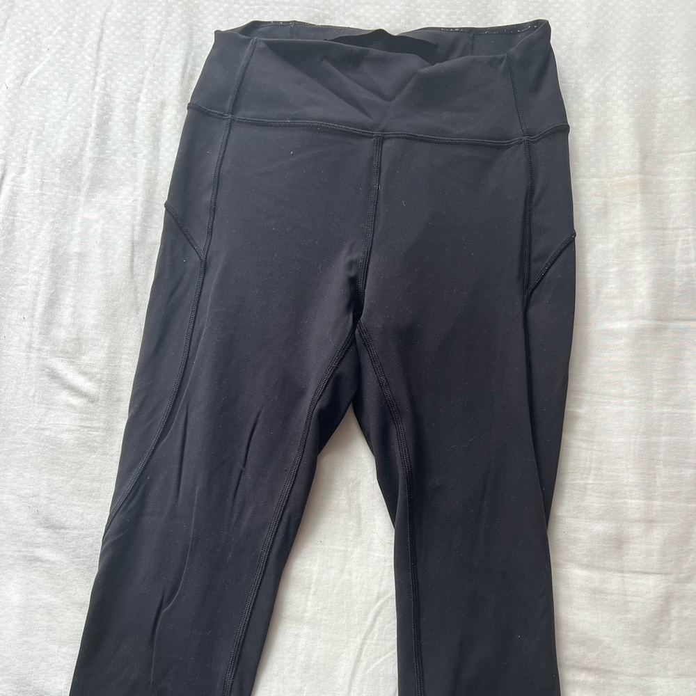 lululemon leggings black cropped